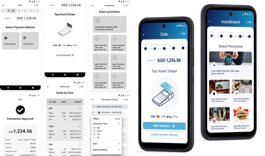 Ingenico merchant app screen