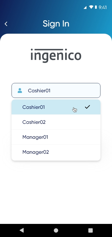 Hifi sign in with user ID dropdown open