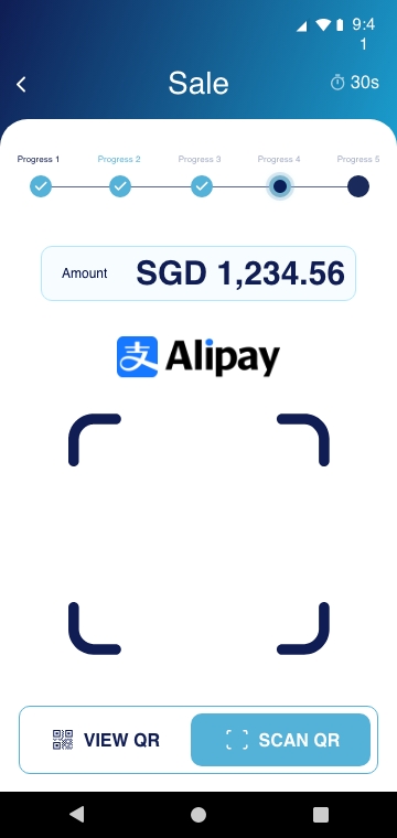 Hifi QR payment with Scan QR selected