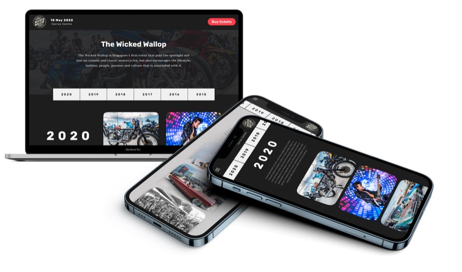 The Wicked Wallop landing page