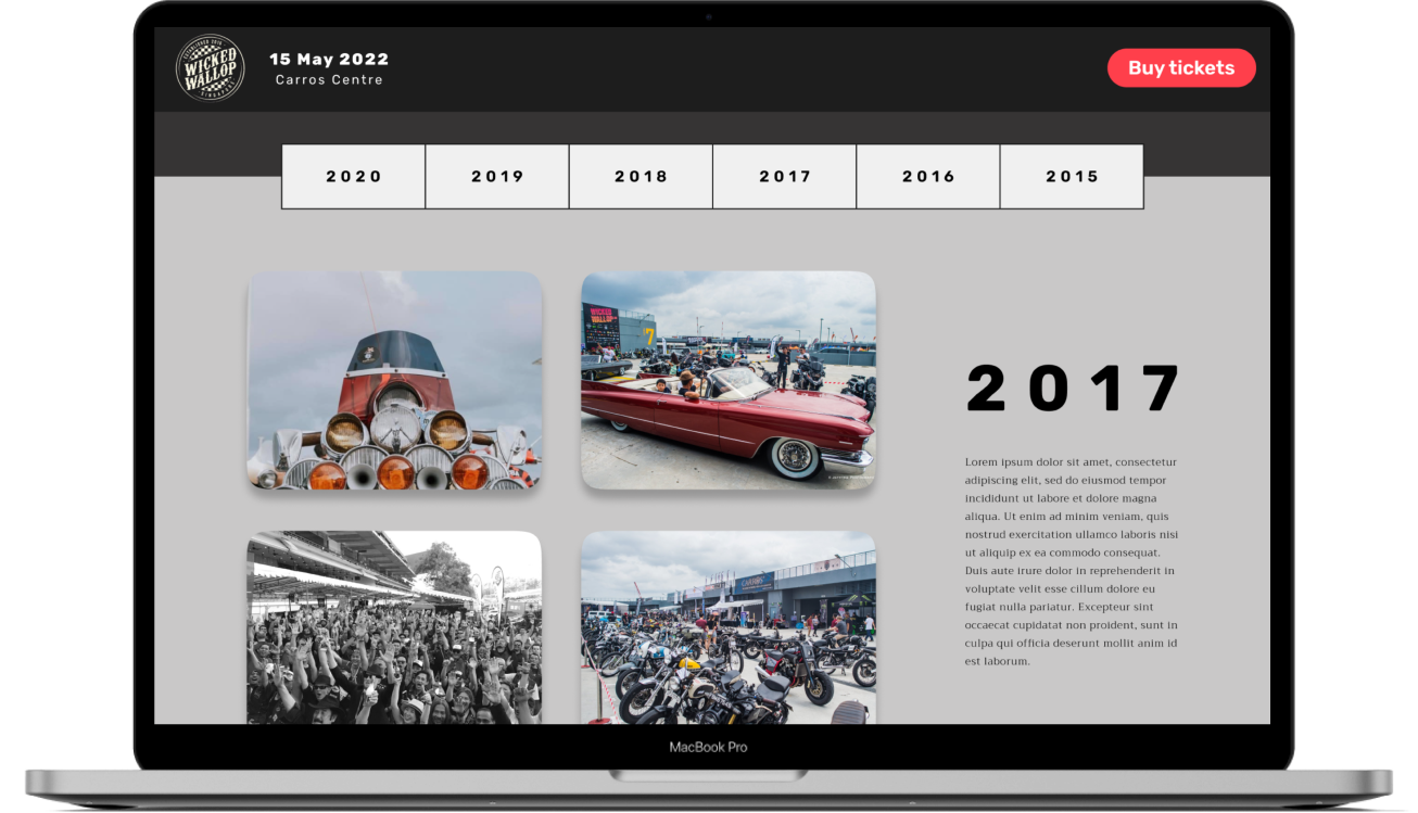 High-fidelity timeline entry for another past year