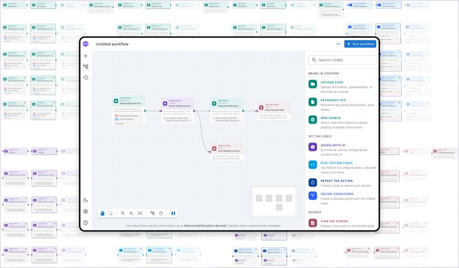 Workflow Builder canvas screen